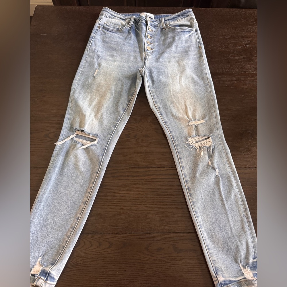 Light Blue Distressed Jeans